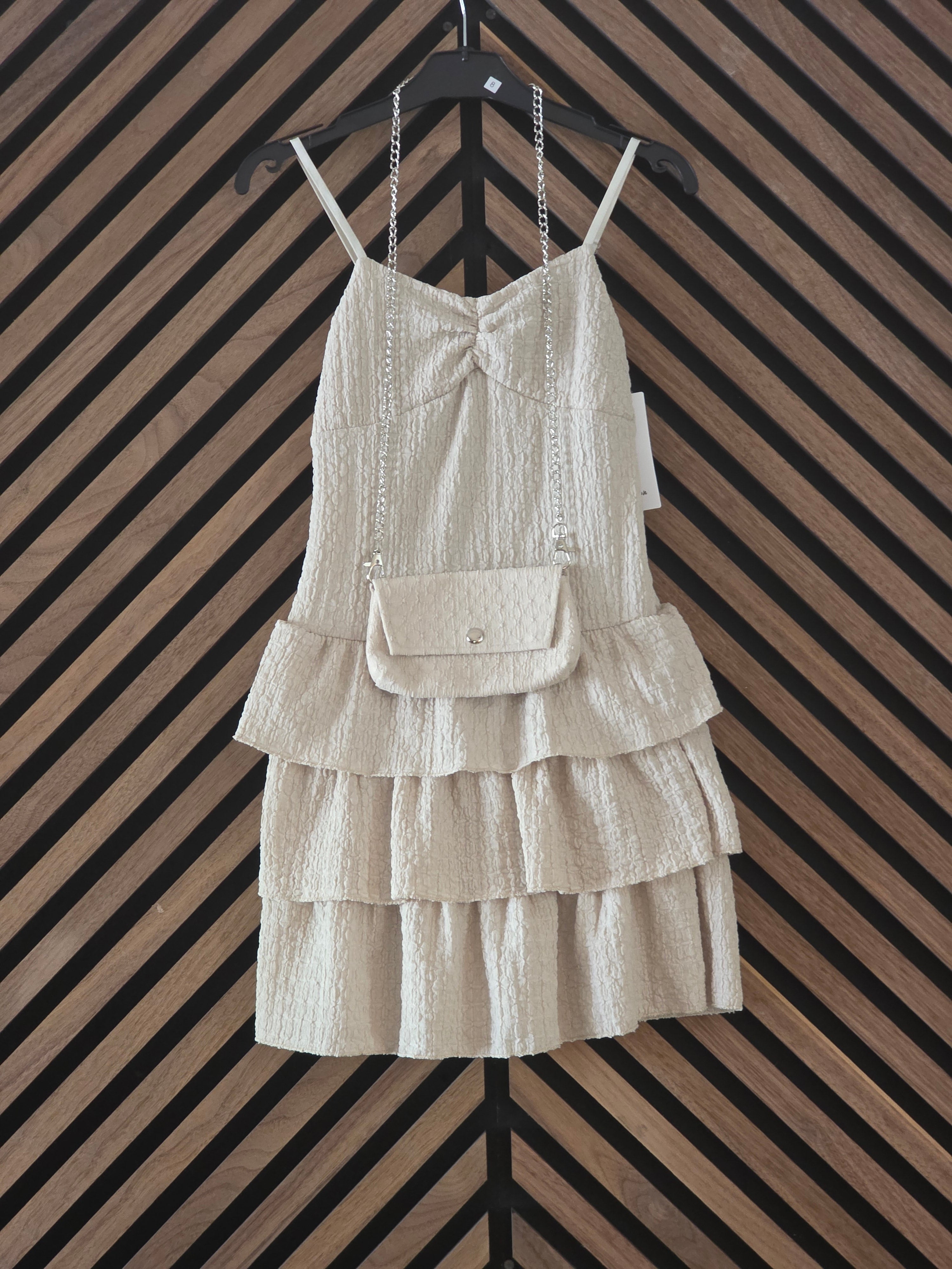 Ruffle jurk met tas